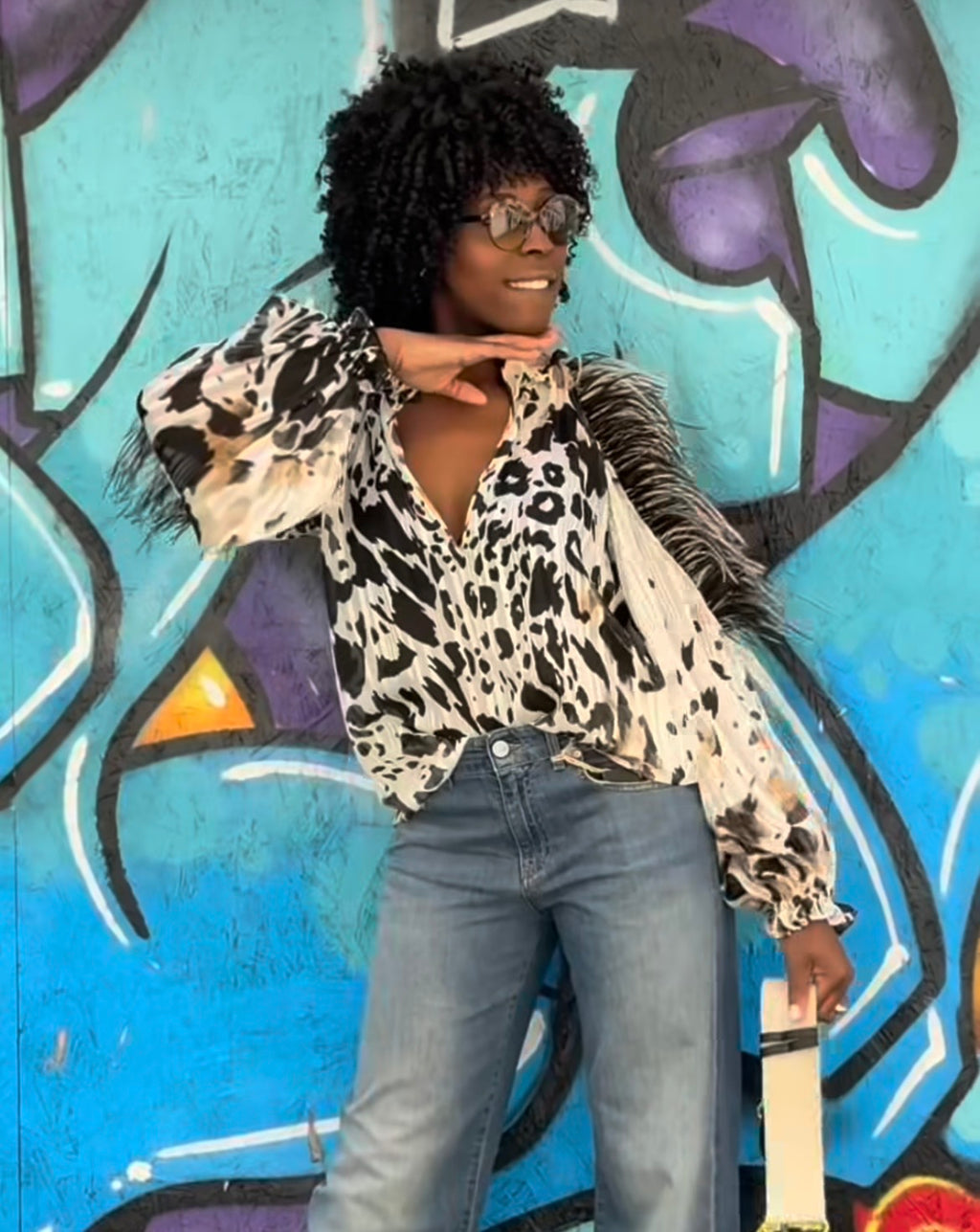 Blusa con marabù Dahlo