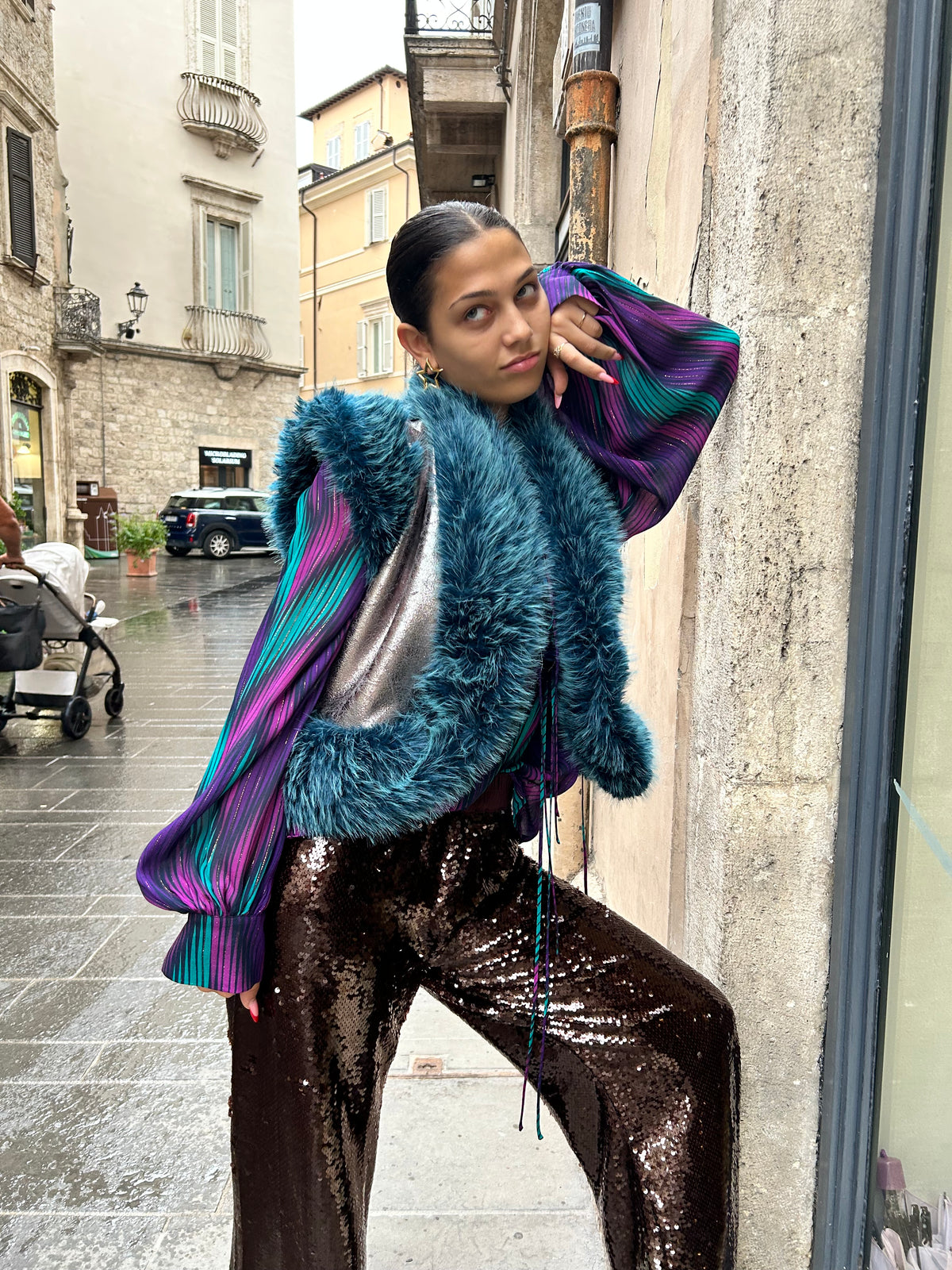 Pantalone paillettes Dahlo